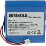 Batterie compatible avec Pure Evoke Mio Union Jack, One Flow, Sensia, VL-60924, Verona radio (13400mAh, 3,7V, Li-ion) - Extensilo