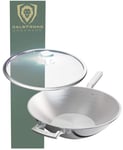 DALSTRONG Stir-Fry Wok - 12" (30,5 cm) - The Oberon Series - 4,5L - 3-Ply Aluminum Core Cookware - Silver - w/Lid & Pot Protector