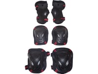 Set Med Skateboard- Och Cykelskydd 3In1 Sort Kubisport Storlek M