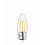Forever Light Klar LED-lampa med filament, E27 C35 2W 2700K 250lm