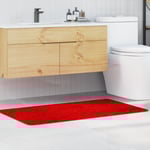 Badrumsmatta Rektangulär Röd 70x120 cm Polypropylen Rutschsäker