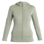 Icebreaker Quantum IV LS Zip Hood Women Lichen-IBA74 XL - Fri frakt