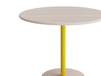 Bord Donut, Ø900 Mm, Höjd 720 Mm, Vitpigmenterad Ask På Gul Ram