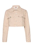 Barbara Kristoffersen By Rosemunde Short Jacket - Swirl Check Print Beige