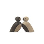 Lovebirds Sparvar 2-Pack - Ljus/Mörk Ek