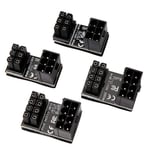 SovelyBoFan GPU VGA ATX 8 Pin/6 Pin Female to Male 180 Degree Angle Connector Power Board for Desktop Image Card,4Pack