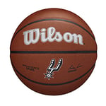 Wilson Ballon de Basket TEAM ALLIANCE, SAN ANTONIO SPURS, intérieur/extérieur, cuir mixte taille : 7