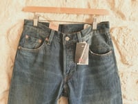 Jeans bleu jambe droite neuf Levi's 501 taille W25-L32 (or2)