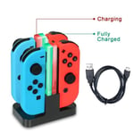 4 en 1 Chargeur Nintendo Switch Manettes Joy-Con Charging Dock avec Indicateur LED