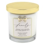 Family Life Scented Candle Jar 200ml White Cotton Linen Scent Wick Fragrance