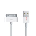 TECHGEAR USB Cable Compatible with Apple iPod Nano, iPod Touch, iPod Classic, iPod Video & iPhone 3G 3Gs 4 4s & iPad 1 2 3 & others with 30 Pin Connectors - USB charging and sync cable lead