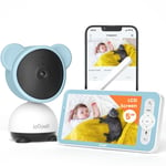 Caméra Surveillance WiFi Interieur sans Fil Solaire Caméra ip Vision Nocturne Suivi Automatique Pan 355° Tilt 90° vox Audio Bidirectionnel Détection