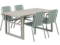 Brafab - Vevi Matgrupp 160x90 cm Khaki ink 4st Innes Karmstolar