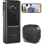 XTU Wireless Video Doorbell Camera with Chime, 1080P HD Smart Video 2-Way Audio