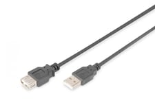 USB 2.0 extension cable, type A M/F, 5.0m, USB 2.0 conform, bl