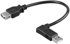 USB 2.0 høyhastighets skjøtekabel, 90°
