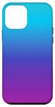Coque pour iPhone 12 mini Violet bleu clair dégradé