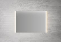 Linn Bad Fyli Speil, m/LED-lys 100x2,5x70 cm, Sølv