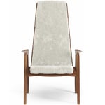 Lamino Fåtölj, Naturlackerad Valnöt / Fårskinn Off-white