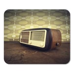 Mousepad Computer Notepad Office Technology Antique Radio on Vintage Speaker Classic Home School Game Player Computer Worker Inch