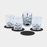 Silwy Magnetiska shotglas i kristall Magnetic Crystal Glass Shot Nachtmann, transparent, 4 cl, 4-pack + magnetiska glasunderlägg