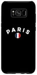 Coque pour Galaxy S8+ Maillot de football France Football 2024 Drapeau Coq I Love Paris