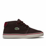 Children Boys Lacoste 318 Ampthill Trainers In Brown- Lace Fastening- Cushioned