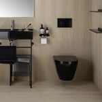 Laufen Kartell Vegghengt toalett 54x37 cm, rimless, Sort - H8203370200001