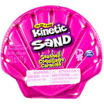 Kinetic Sand 6054245 Récipient en Coquillage avec 127 g Rose Fluo et Sable de Plage cinétique pour Enfants de 3 Ans et Plus, Multicolore
