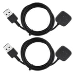 2PCS USB Charging Cables for Fitbit Versa 3/Sense Watch 5V 1000MA 1 Meter Black