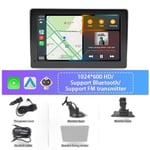 7 Tommer Bil Monitor AirPlay Radio - Universel Multimedie Videoafspiller, HD Trådløs Carplay & Stemmekontrol