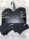 Boys Nike 6 Pack No Show Logo Socks Black UK Size 6.5-8.5 7c -10c New Children’s