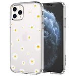 MOSNOVO iPhone 11 Pro Case, Daisy Floral Flower Pattern Clear Design Transparent Plastic Hard Back Case with TPU Bumper Protective Case Cover for Apple iPhone 11 Pro (2019)