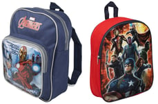 Boys Marvel Avengers Backpack Iron Man Captain America School Lunch Book Bag