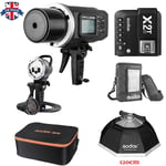 UK Godox AD600BM 600W HSS  Flash+X2T-C For Canon+PB-600+CB-09+120cm Softbox Kit