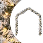 Julgirlang med LED-lampor grön 5 m PVC