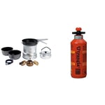 Trangia 27 Non-Stick Cookset With Kettle & Spirit Burner & Fuel Bottles, Red, 0.3 Litre