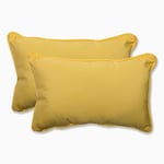 Pillow Perfect Lot de 2 Coussins rectangulaires pour intérieur ou extérieur avec Tissu Sunbrella Buttercup 46 cm L x 30 cm. Largeur : 12,7 cm. D