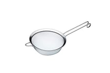 MasterClass Fine Mesh Sieve, Stainless Steel, Polished Rim and Handy Round Bowl with Hooked Handle, 18cm (7"), Tagged