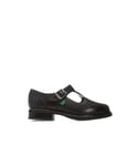 Kickers Girls Girl's Children Lach T-Bar Leather Shoes in Black Leather (archived) - Size UK 2.5 Infant