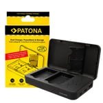Patona dual Lader for Nikon EN-EL14 P7000 P7100 P7700 D3100 with power bank function and m 150601718 (Kan sendes i brev)