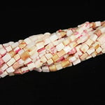 World Wide Gems Beads Gemstone Natural Pink Opal Smooth Rectangle Chiclet Gemstone Loose Craft Beads Strand 15 inch Long 4mm 10mm Code-HIGH-653