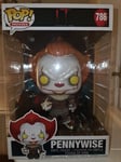 Funko POP Movies IT Chapter 2 Pennywise With Boat 10" Pop No 786 Rare Horror