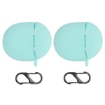 2PCS Silicone Shockproof Earbuds Case Protective Cover for Pixel Buds Pro Green