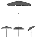 The Living Store Strandparasoll antracit 180x120 cm -  Parasoll & solskydd