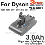 For Dyson Replacement Battery V6 Animal , Dc58 ,dc59, Dc61 Dc62, Animal Fast