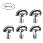 SNOWINSPRING 5 Pack 1/4inch Quick Release Plate Mounting Screw D-ring D Shaft QR Screw Adapter Mount for DSLR Camera Tripod Monopod QR Plate Ballhead Stabilizer