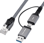 Microconnect CAT6 FTP till USB A-C adapter,  10m