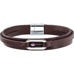 TOMMY HILFIGER Mens Bracelet CASUAL CORE 2790027 Leather Brown