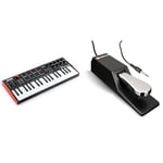 AKAI Professional MPK Mini Plus - 37 Key USB MIDI Keyboard Controller with 8 MPC Pads & M-Audio SP-2 - Universal Sustain Pedal with Piano Style Action, The Ideal Accessory for MIDI Keyboards